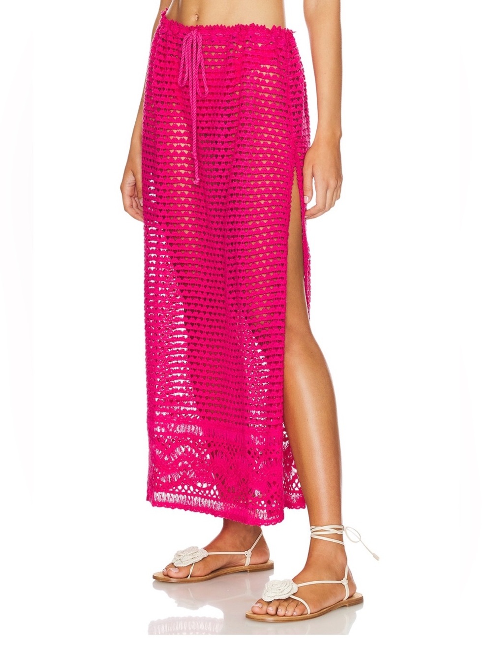 Agua Benedita x Revolve Plum maxi skirt in fuschia size small